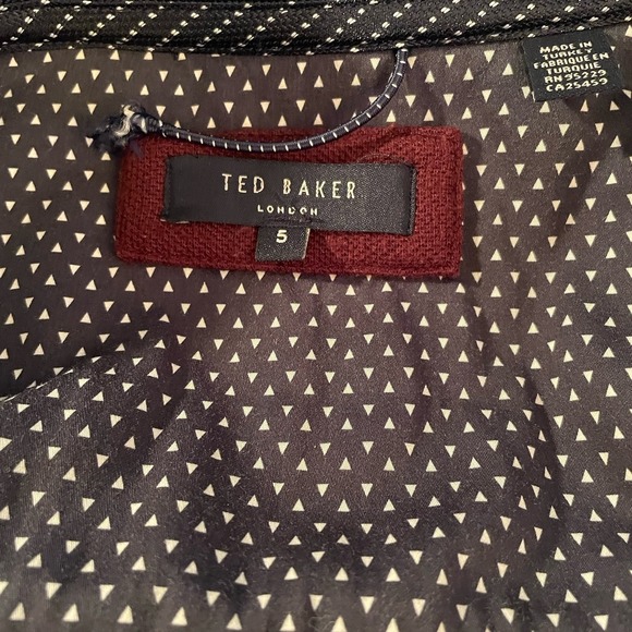 Ted Baker london  jacket bomber knit Burgundy Size 5 XL Flaw on Pocket - Picture 10 of 12